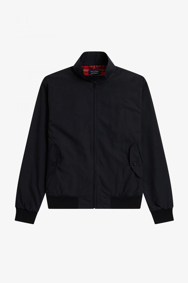 Black Fred Perry J7320 Men's Jackets | PH 1213NWYB